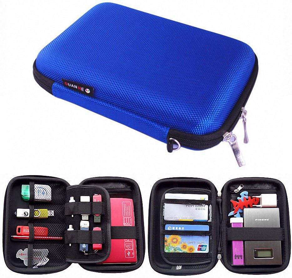 [USB Flash Drive Case / Hard Drive Case] - Lensfo Universial Portable Waterproof Shockproof Electronic Accessories Organizer Holder / USB Flash Drive Case Bag / Hard Drive Case Bag - Blue