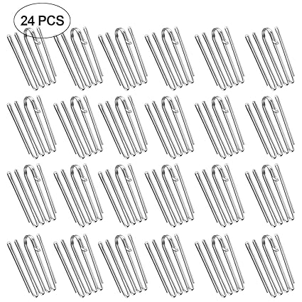 Natuce 24pcs Curtain Hook Stainless Steel Curtain Claw Hook Fork
