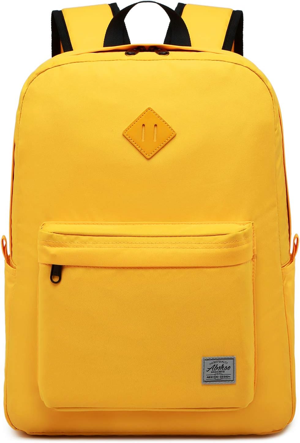 Classic Basic Lightweight Backpack for School Water Resistant Casual Daypack Backpacks Bookbag (Yellow)