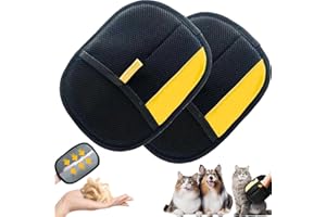 CHMYTEE Peachloft Pet Hair Remover Glove,Electrostatic Gloves Pet Hair Removal Glove, Reusable Double Sided Grooming Glove for Cats Dogs,Bye Bye Pet Hair Drama,For Couch,Clothing,Carpet,Car Seats(2set)