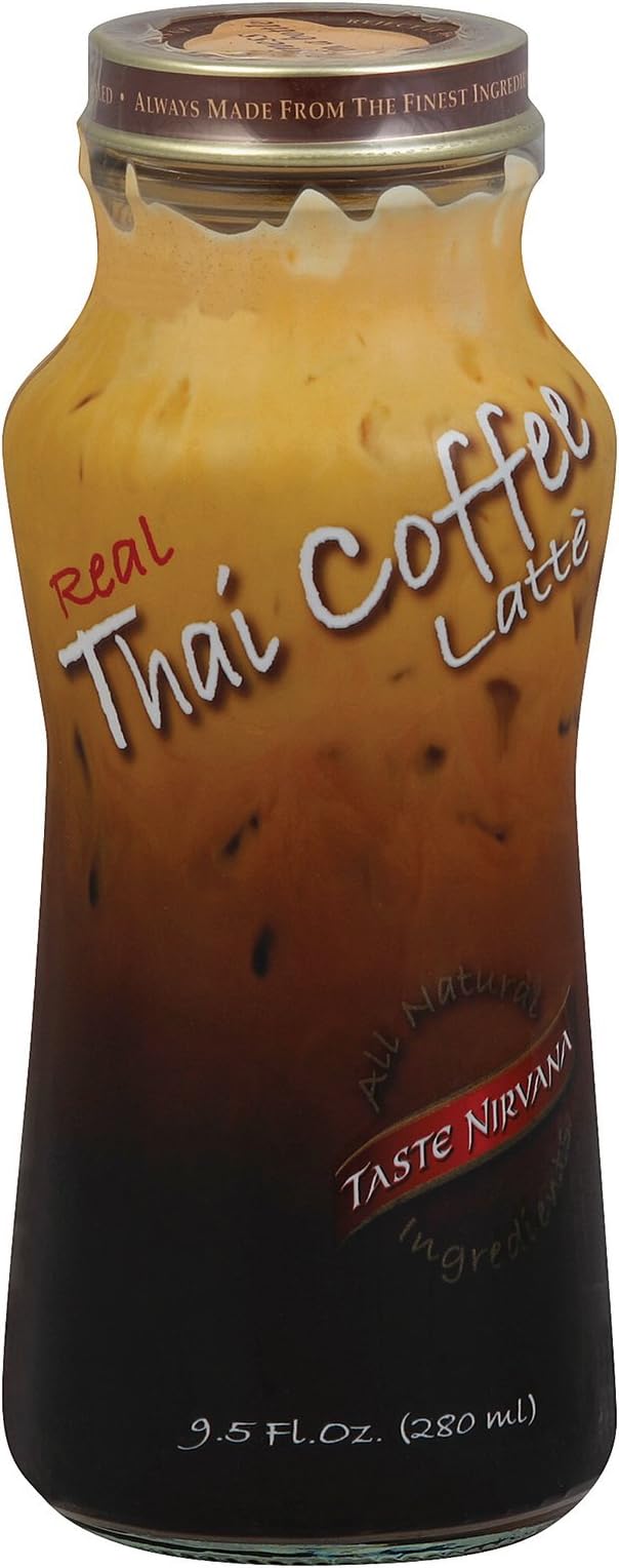 Taste Nirvana Real Thai Coffee - Latte - Case of 12 - 9.5 Fl oz.