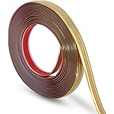 Soengsau Glittery Gold Finish Molding Trim, 196.8" L x 0.47" W Peel and Stick Decoration Strip for Ceiling, Wall, Tile Edge, Furniture Cabinet, Mirror