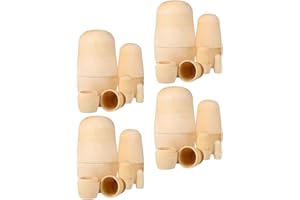 BESPORTBLE 4Set Unpainted Wooden Matryoshka Dolls Kit Blank Nesting Doll for DIY Drawing Safe Craft for Holiday