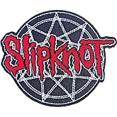Men's Slipknot Red Logo Over Nonogram Embroidered Patch Red
