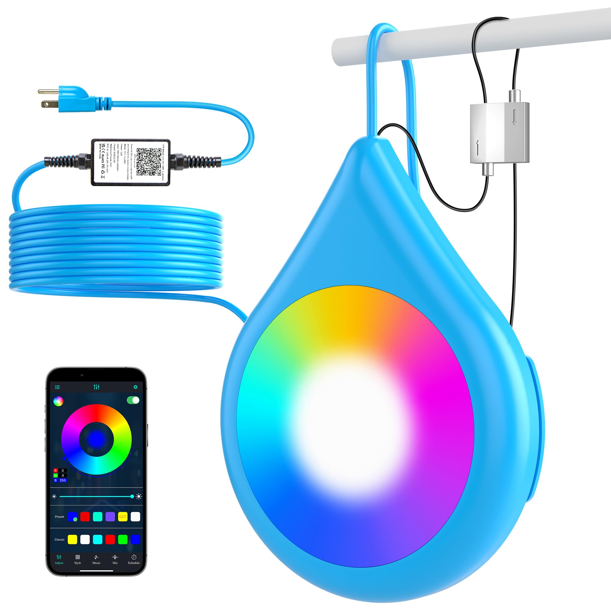 Photo 1 of Fussion LED Pool Lights IP68 Waterproof Underwater Lights with Color Changing, Pool Light for Inground for Aboveground Inground Pools with APP Control