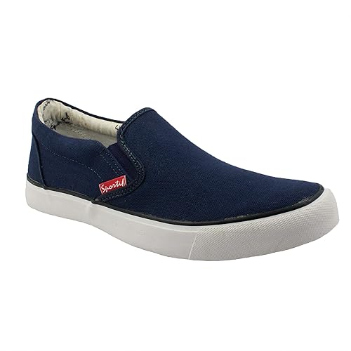 navy blue slip on shoes