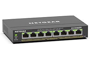 NETGEAR 8 Port PoE Gigabit Ethernet Plus Switch (GS308EPP) - with 8 x PoE+ @ 123W, Desktop or Wall Mount