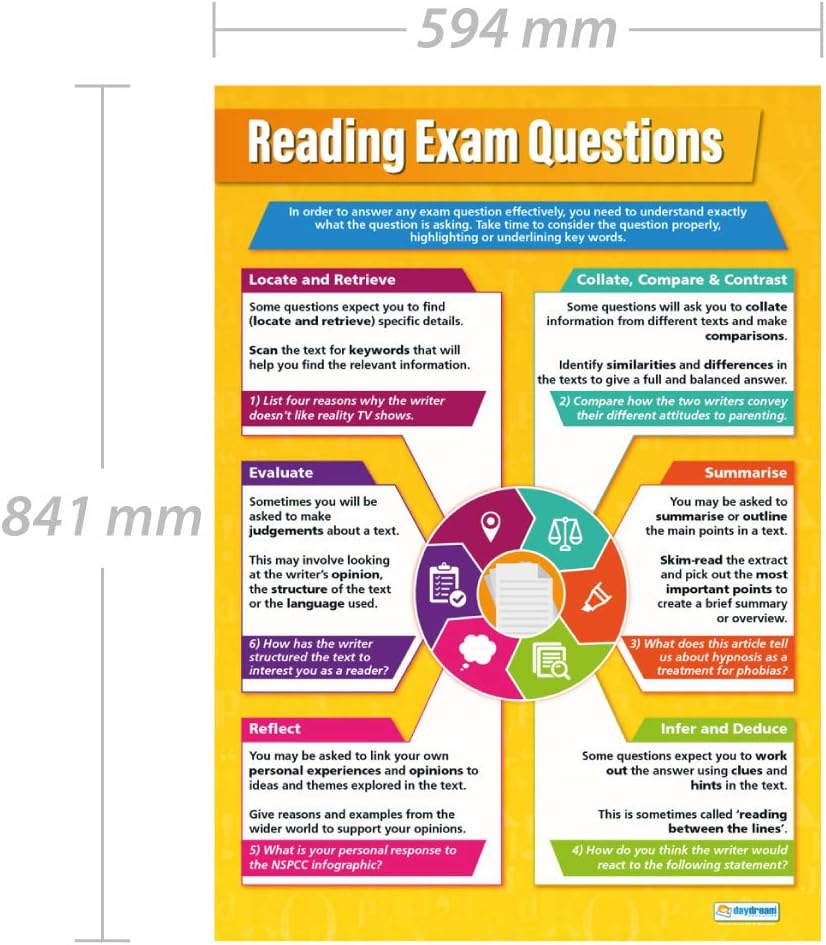 Daydream Education Reading Exam Questions, 85L x 59.4W cm - Image 3