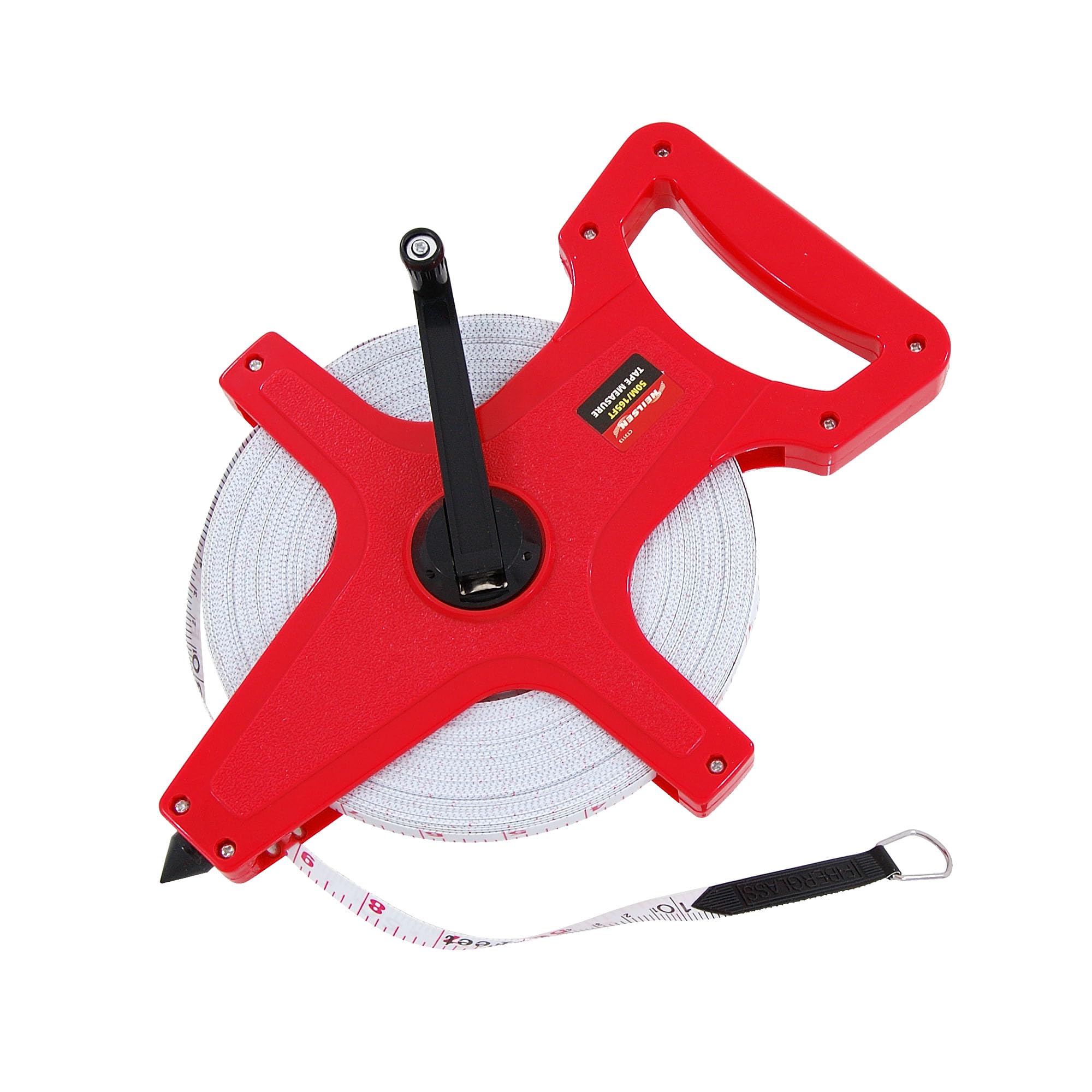 Neilsen CT3113-50m Surveyors Tape Measure | 13mm Fibreglass Blade | Dual Scale | ABS Case with Rewind Handle
