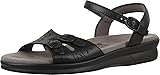 SAS Duo Adjustable Comfort Sandal Black 5.5 M