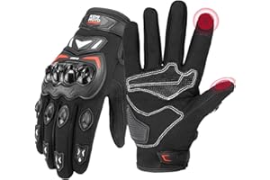 KEMIMOTO Motorcycle Gloves for Men, Touchscreen Cycling Gloves for Outdoor Sports On-Road Off-Road Mountain Motorcycle Motorcross Motorbike Dirt Bike Bicycle Racing ATV UTV