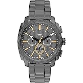 Fossil Men's Watch, Machine Stainless Steel Chronograph Watch for Men