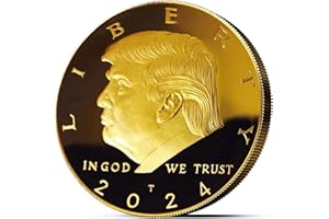 INNOGADGETS 2024 Donald Trump Collectible Gold-Plated Coin with Case, Support Re-Election