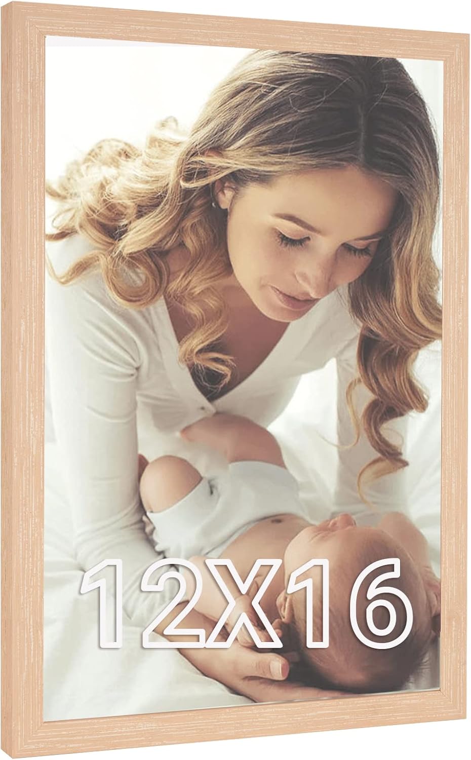 Photo Albums, Frames & Accessories - JDZIVTOP Natural 12x16 Picture Frame, 16x12in Poster Frame Rustic Beige, 12 by 16 Canvas Frame, Gallery Family Concert Portrait Photo Wall Frame, Anniversary/Birthday/Wedding/Thank you/Christmas Gift