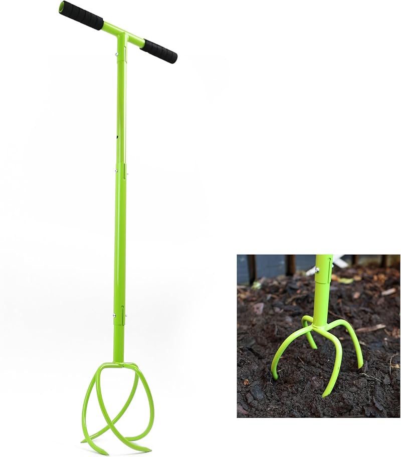 DIVCHI Twist Tiller Manual Garden Claw Cultivator with Removable Big Claw