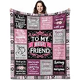 LAIORD Best Friend Blanket 60"x 50", Friends Gifts for Women, Best Friend Birthday Gift for Women, Bestie Gift' for Woman, Friends Gifts for Mother's Day, Bestie Blanket
