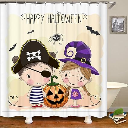 Amazon Com Sara Nell Halloween Two Girls Shower Curtain