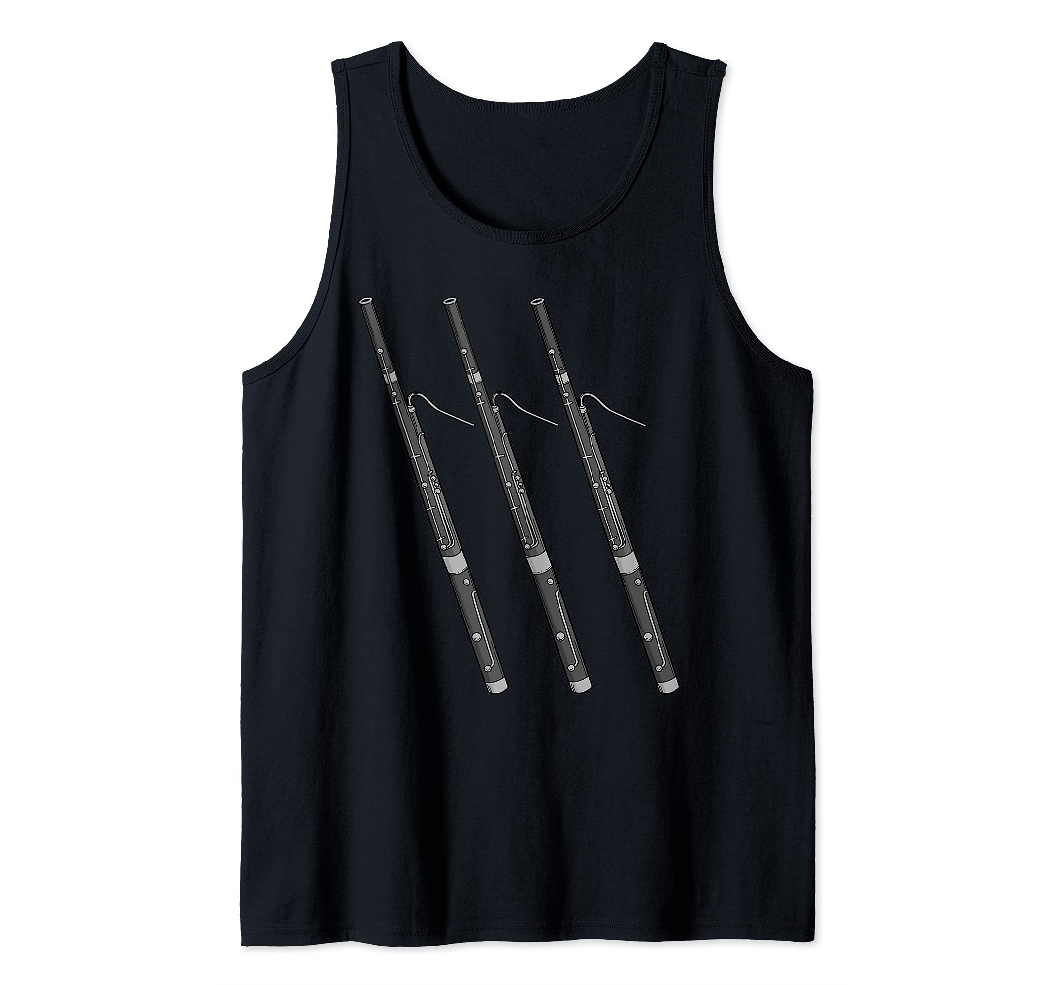 Retro Bassoon Music Men Women Jazz Music Vintage Bassoon Tank Top