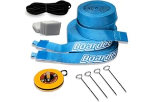 Boardee Professional Court Boundary Lines for Beach Volleyball + Beach Tennis, Foot Volley, Badminton 2 inch x Hook & Loop Ad