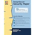 8.5 x 11 Simpson Security Papers DesignSecure Basketweave Yellow 24# Security Paper, 500 Sheets