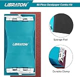 LIBRATON Sand Paper 65Pcs Kit 9x3.6 in 80-600 Grit Wet/Dry w/ Sponge & Block view 3