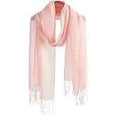 Jeelow Lightweight Summer Scarf Light Shawl Wrap Linen Feel Scarves For Men And Women