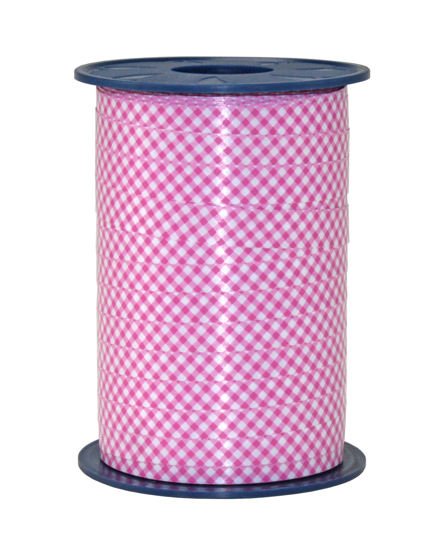 C.E. Pattberg Präsent - Checked Curling Ribbon Pink 10 mm width, 250 m length — image 1