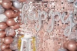 Kate Square Rose Gold Sequin Panels for Shimmer