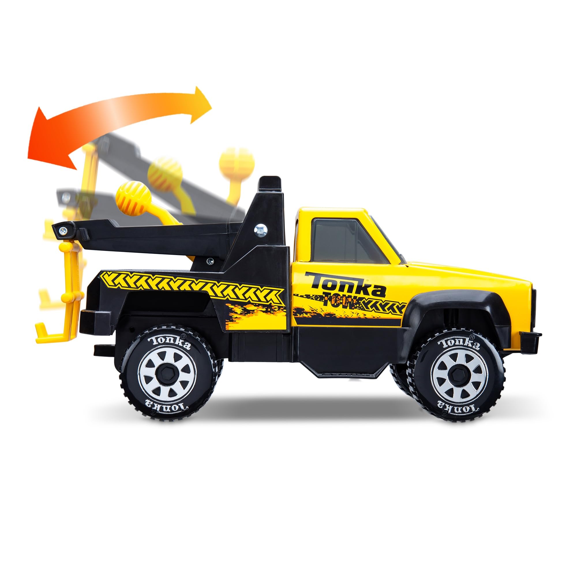 Tonka Steel Classics, Tow Truck - Made with Steel & Sturdy Plastic, Yellow Toy Construction Truck, Boys and Girls, Kids, Toddlers, Ages 3+