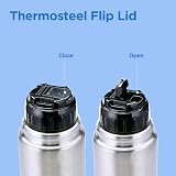 Milton Flip Lid 750 Stainless Steel Bottle 24h Temp Retention 25 oz Silver view 6