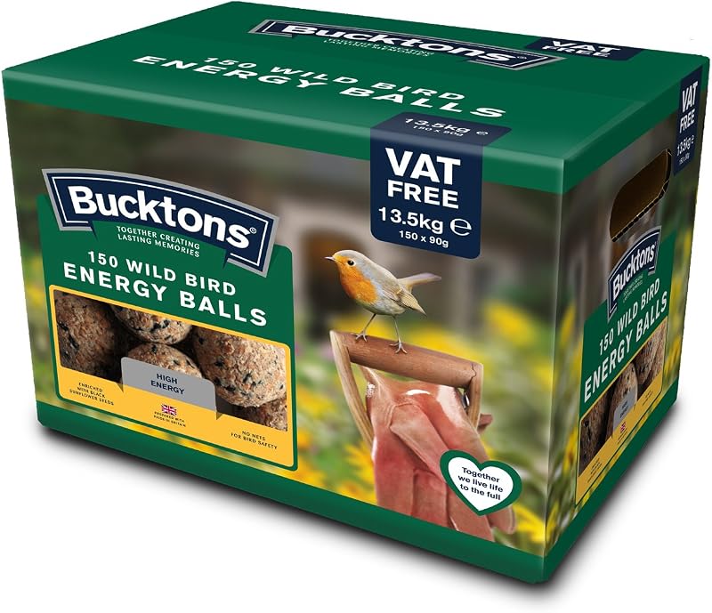 Bucktons Fat Balls Green Pack of 150 High Energy Suet Bird Feed Bucktons