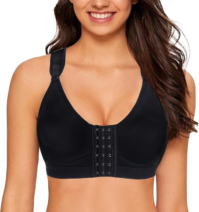 Likeonce Women's PostSurgery Bra Surgery Front Opening Sport Bra