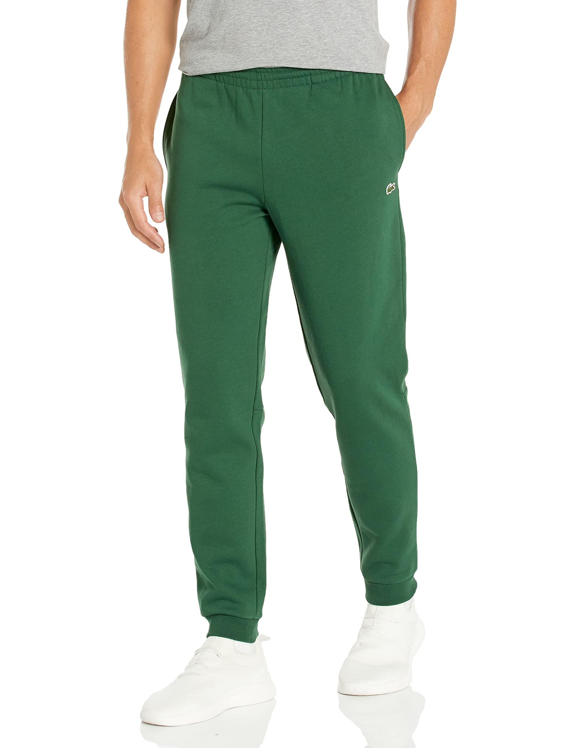 Lacoste Mens Solid Fleece Jogger Sweatpants, Vert, Medium US
