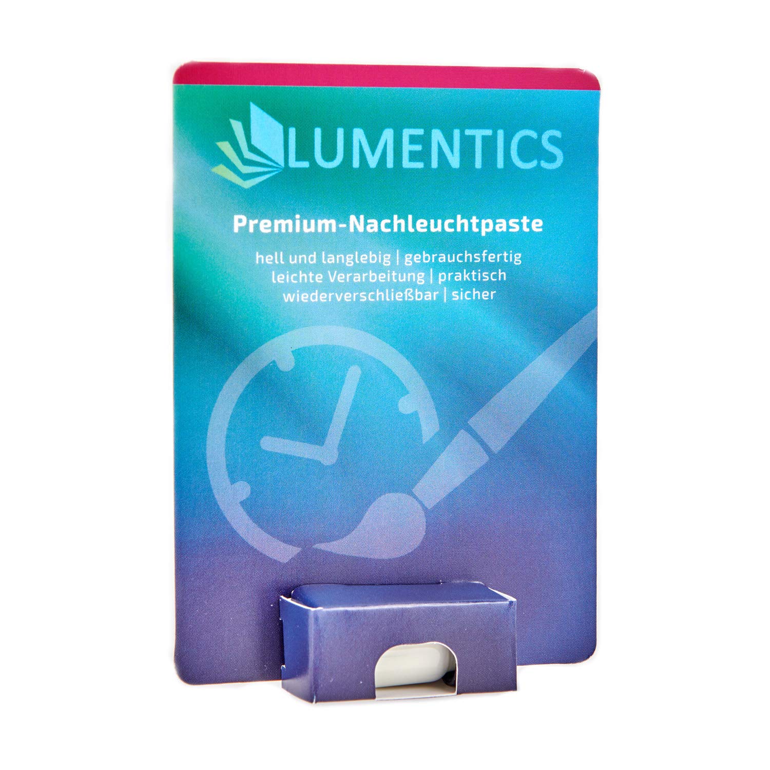 LUMENTICS Premium Luminous Paste - Glow in the Dark Watch Colour. Luminous Hands Colour., Natural Teal, 2 g