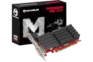 MAXSUN AMD Radeon R5 220 1GB Graphics Card GPU (DVI-I, HDMI, VGA) - Low Profile Ready (R5 220 1G)
