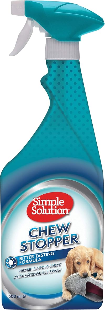 Simple Solution Chew Stopper Deterrent 500ml for Puppy Training Licking Chewing