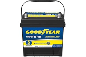Goodyear 35-AGM BCI Group Size 35 12V 55 AH, 100RC, 650 CCA Platinum series Rechargeable AGM Maintenance Free Automotive Battery