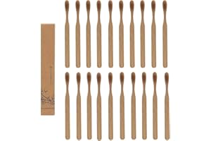 Boar Bristle Toothbrush, Natural Bristle Toothbrush with Biodegradable Bamboo Handle, Zero Waste Oral Care, Gentle on Gums & 
