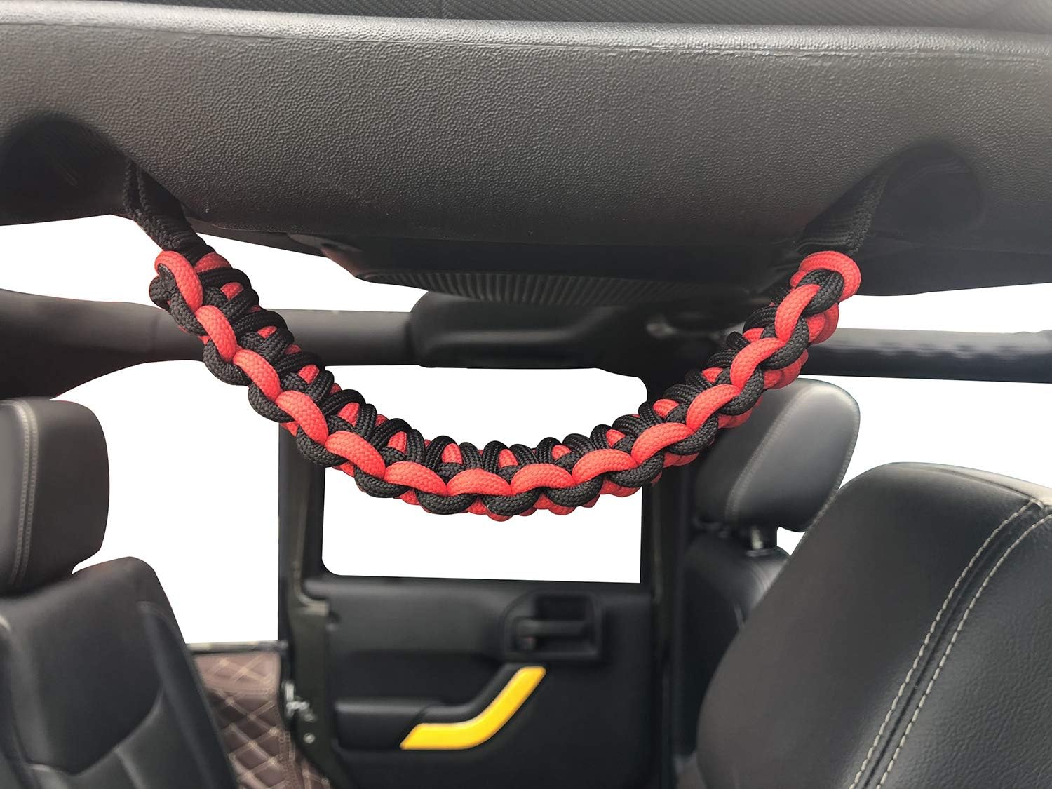 Jeep Universal Grab Handles Heavy Duty Unlimited Roll Bar Grab Handles Set for Jeep Wrangler CJ YJ TJ JK JL (2pcs in 1pack) (Red-B)