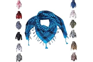 SheKaf Shemagh Scarf Men - Women/Cotton Military Keffiyeh Arafat Tactical Desert Head Wrap Valentines day gift for him & her