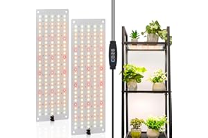 LBW Plant Grow Light, Full Spectrum Plant Light for Indoor Growing, 270 LEDs Growing Lamp with Auto On/Off Timer 4/8/12H, 3 Lighting Modes, 10 Dimmable Levels, 2 Pack