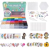 Artkal Fuse Beads Kit 11,000pcs 36 Colors Melting Beads Kit for Kids, with 5 Pegboards 2 Tweezers 48 Patterns, Fusible Beads Kit Compatible Perler Beads Hama Beads for Christmas Birthday Gift