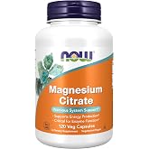 NOW Supplements, Magnesium Citrate, Enzyme Function*, 120 Veg Caps