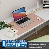 K KNODEL Small Office Leather Desk Mat 60x35cm Pink Waterproof Dual Sided view 5