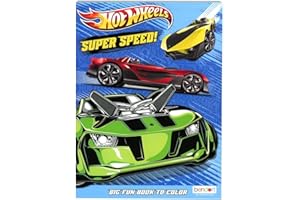 WHAT KIDS WANT Hot Wheels Super Speed Coloring Book - Big Fun Book to Color Hot Wheels Coloring Book, Boys Arts and Crafts Activity Coloring for Kids Birthday, Party Favors 80 Coloring Pages