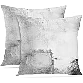 Britimes Throw Pillow Covers Modern Home Art Decor, 18 x 18 Inches Set of 2 Pillow Cases Decorative, Abstract Oil Painting Pillowcases for Bedroom, Living Room, Cushion Couch Sofa, Black White