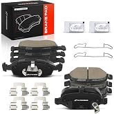 A-Premium Front and Rear Ceramic Brake Pads Compatible with Fiat | for 500 2012-2019, 8-Pack