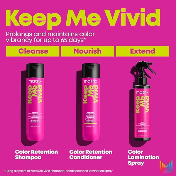 MATRIX KEEP ME VIVID SHAMPOO | PROLONGS COLOR VIBRANCY, PREVENTS FADING & ENHANCES SHINE | SULFATE-FREE | FOR DRY, SEMI-PERMANENT AND COLOR TREATED HAIR | SALON PROFESSIONAL SHAMPOO