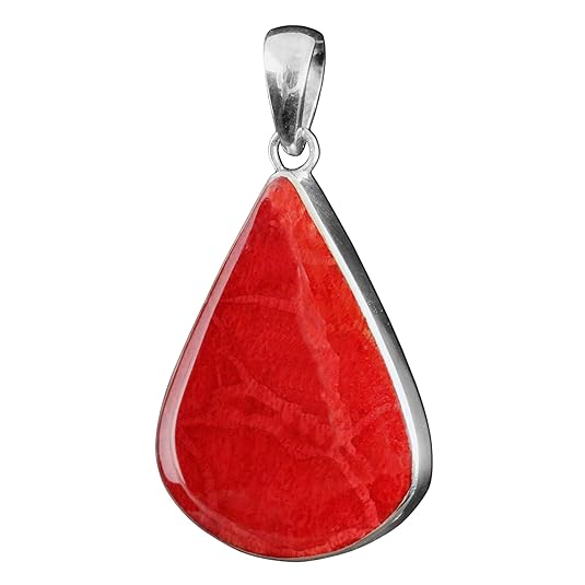 ISLAND PIERCINGS Edler 925er Silber und Rote Koralle Anhänger Kettenanhänger Design Handarbeit PS521