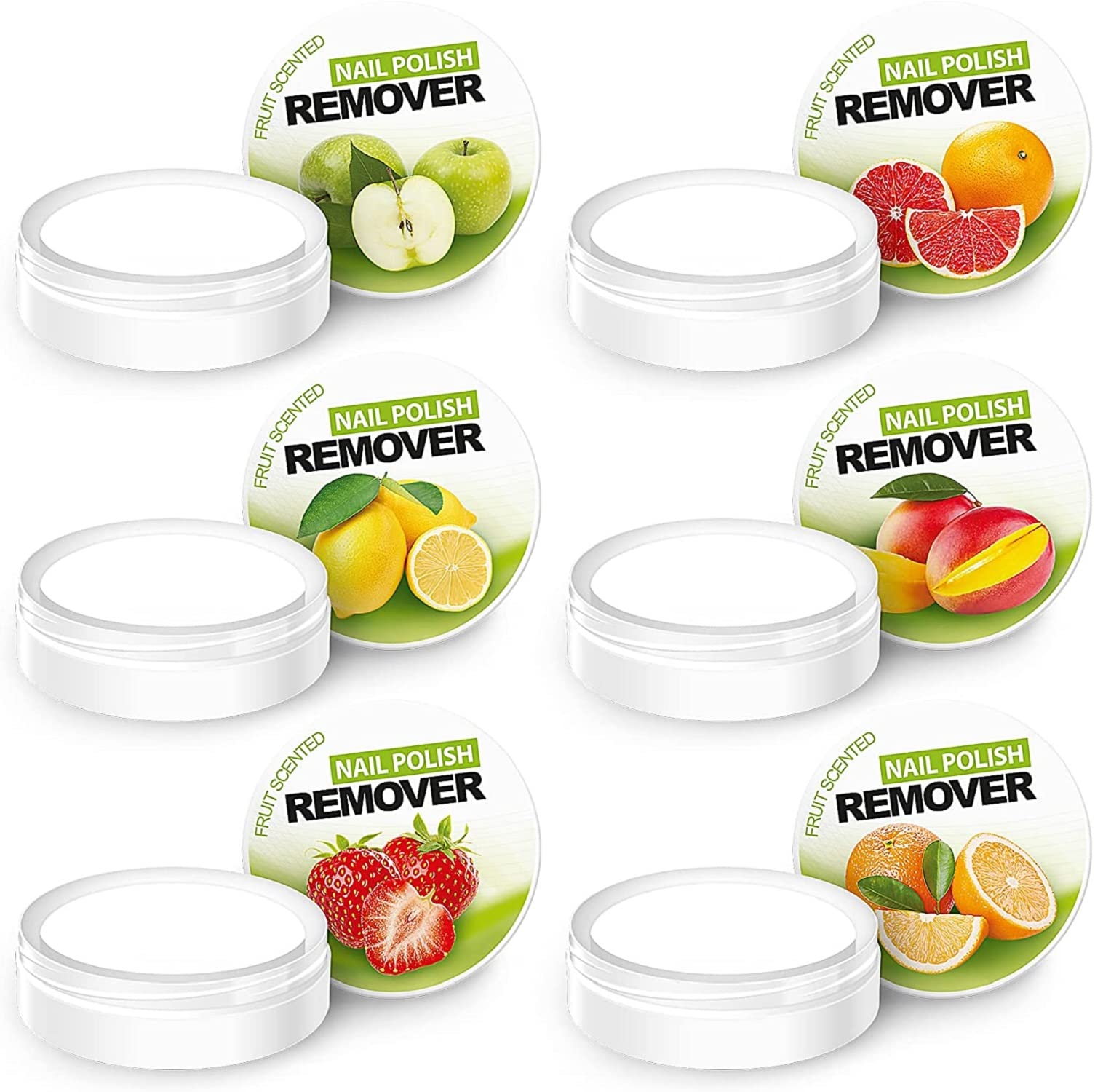 6 x Nail Polish Varnish Remover Tubes Acetone Free Fruity Scented UK Seller